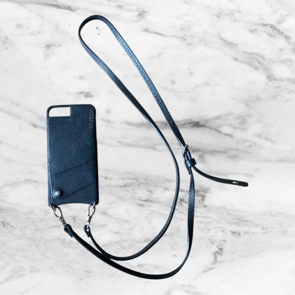 Bandolier Emma iPhone 6/6s/7/8 Plus Crossbody Case - Black/Silver